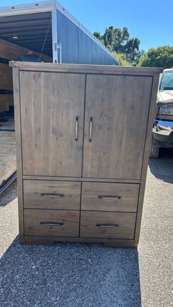 Wood Armoire Dresser with Drawers
