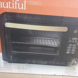 Beautiful 6 Slice Touchscreen Air Fryer Toaster Oven Black Sesame