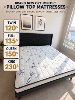 BRAND NEW!! DIFFERENT SIZE MATTRESSES READY FOR YOU !!! Starting @120$