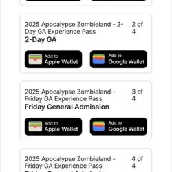 Apocalypse Zombieland 2-day x4