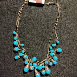 Turquoise bauble Necklace. NWT! 