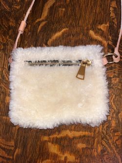 YBH Your Bag of Holding Cream Shearling Leather Fanny Pack Crossbody Pouch Bag