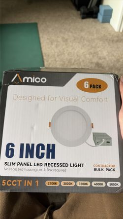 Slim Panel LED ressessed light - 5 Count