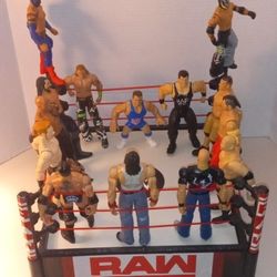 WWE Figures & Wrestling Ring Lot.