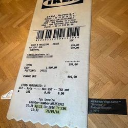 Off White Ikea Receipt 