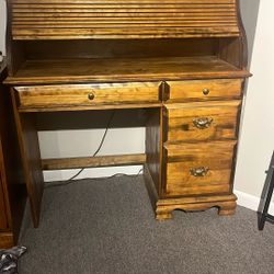 Antique Roll Top Desk