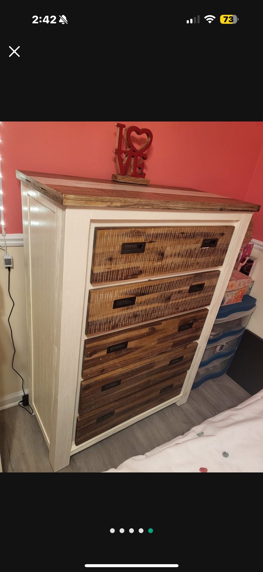 bedroom set with queen size mattress