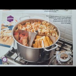 OLLA TAMALERA DE 47 QT CLÁSICA DE ACERO INOXIDABLE PRINCESS HOUSE 🌻 🌾 