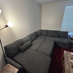 Sleeper Sofa, 112 Inch Pull Out Sofa Bed with Storage 