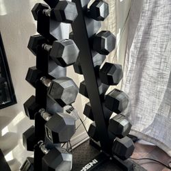 Hex Dumbbell Weight Set 5-30lb