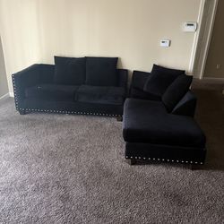 Ashleys Furniture black sectional