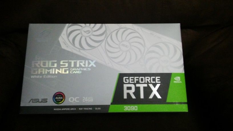 Asus ROG Strix Rtx3090 24g White Rare Like New Open Box $1400 Firm Absolutely No Trades On This Gpu