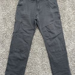 Cat Caterpillar Double Knee Pants Men’s 40x32 Dark Grey Workwear Utility Stretch