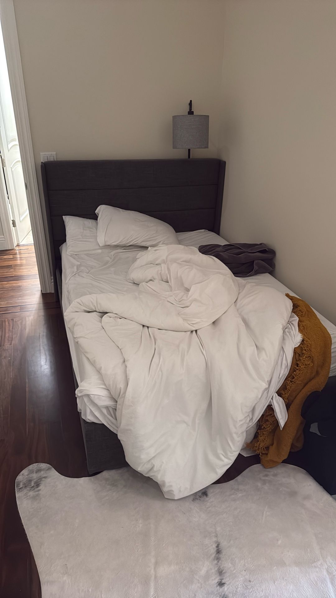 Bed with frame and mattress