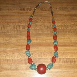 Rough Rock Turquoise Necklace Huge