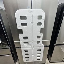 New Stainless Steel Samsung Bespoke 29 cu. ft. Standard Depth 4-Door Flex French Door 