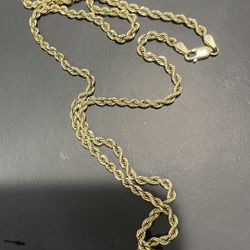 14k Solid Gold Rope Chain 