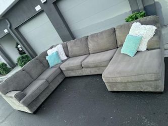 Grey sectional couch
