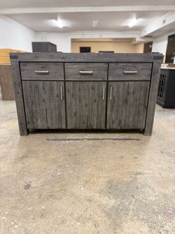 Modern Gray Buffet / Sideboard / Cabinet / Storage