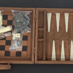 Backgammon Game Pieces Still Sealed case in poor condition aesthetically Just $5