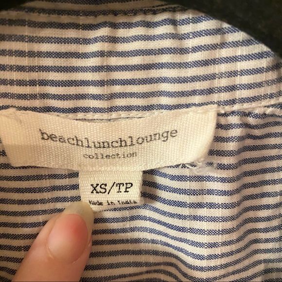 Beach Lunch Lounge Pinstripe Button Down Shirt