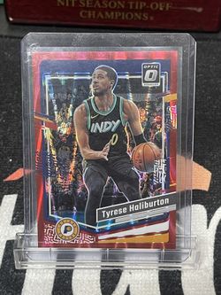 Tyrese Haliburton [Red Seismic] #27 2023 Panini Donruss Optic