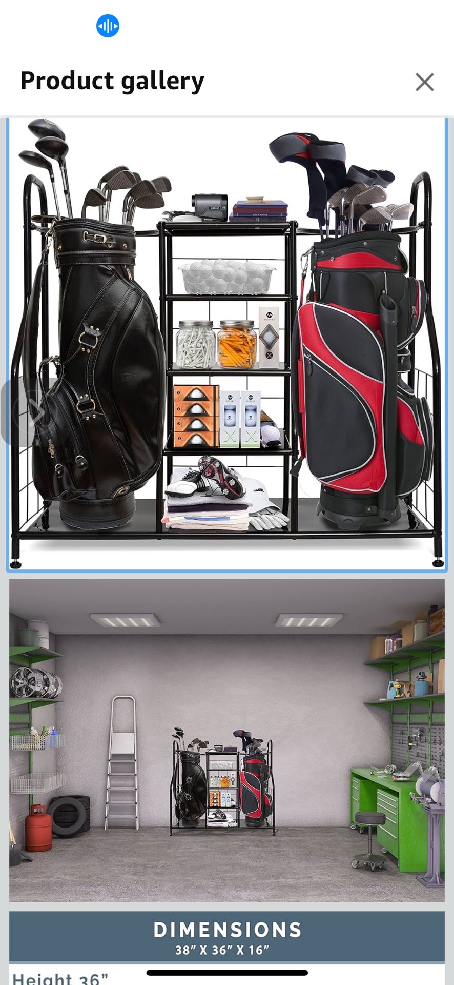 Two Bag Golf Organizer