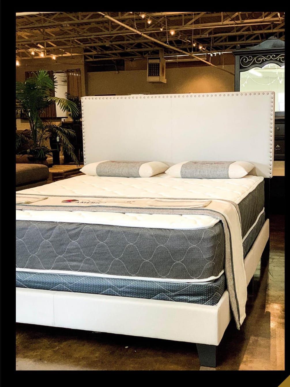 New Queen Bed Wht Matres For $399