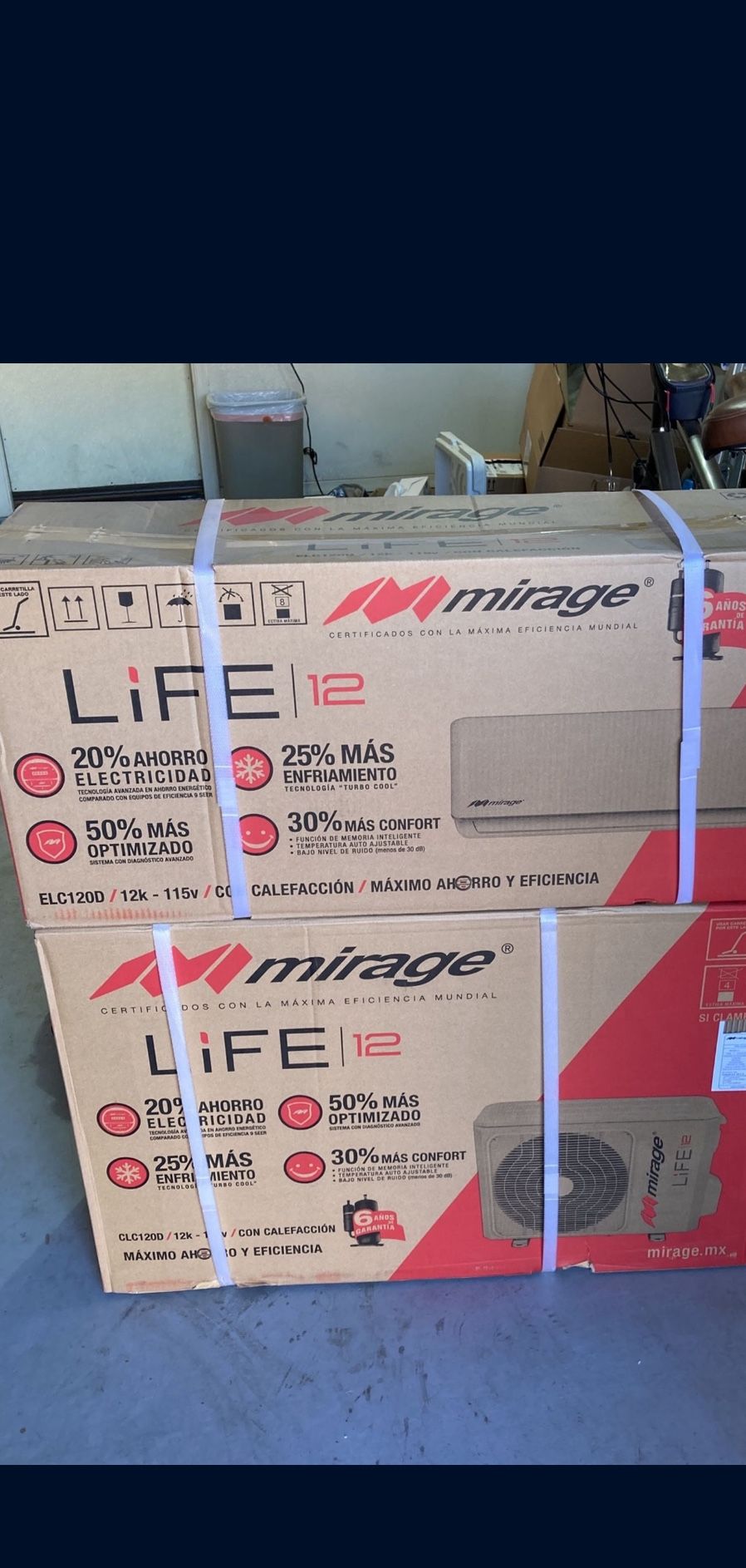 Mirage One Ton Life 12 AC/HEATING UNIT MINI SPLIT. (120V)