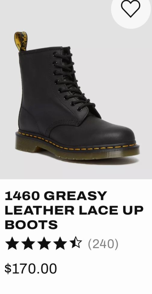Dr Martens Black 1460 Greasy Men’s Size 11