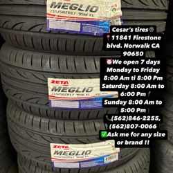 215/50R17 ZETTA A SET OF FOUR NEW TIRES, INCLUDES MOUNTING AND BALANCING WITH WARRANTY, ASK  ME FOR ANY SIZE OR BRAND, WE HAVE THE BEST PRICES!!
