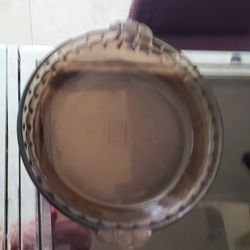 2 Amber Pyrex Pie Shells 