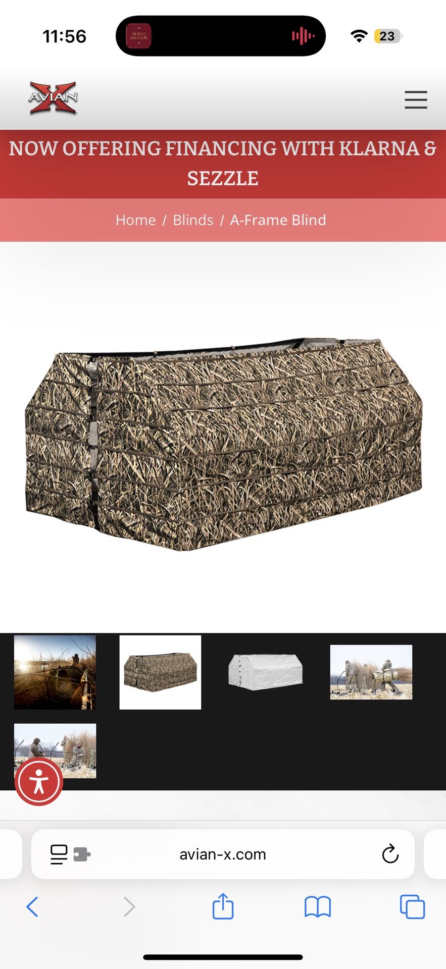 Avian X Aframe Blind 