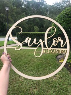 Personalized wooden name cutout