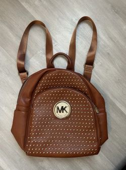 Michael Kors Studded Brown Backpack