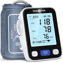 “New”Upper Arm Blood Pressure Monitor W/wide Cuff(9”-17”)w/storage Bag(retail$79)