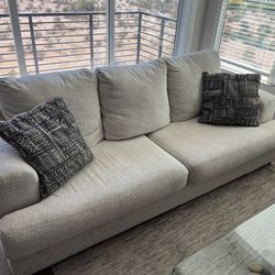 4 person cream couch