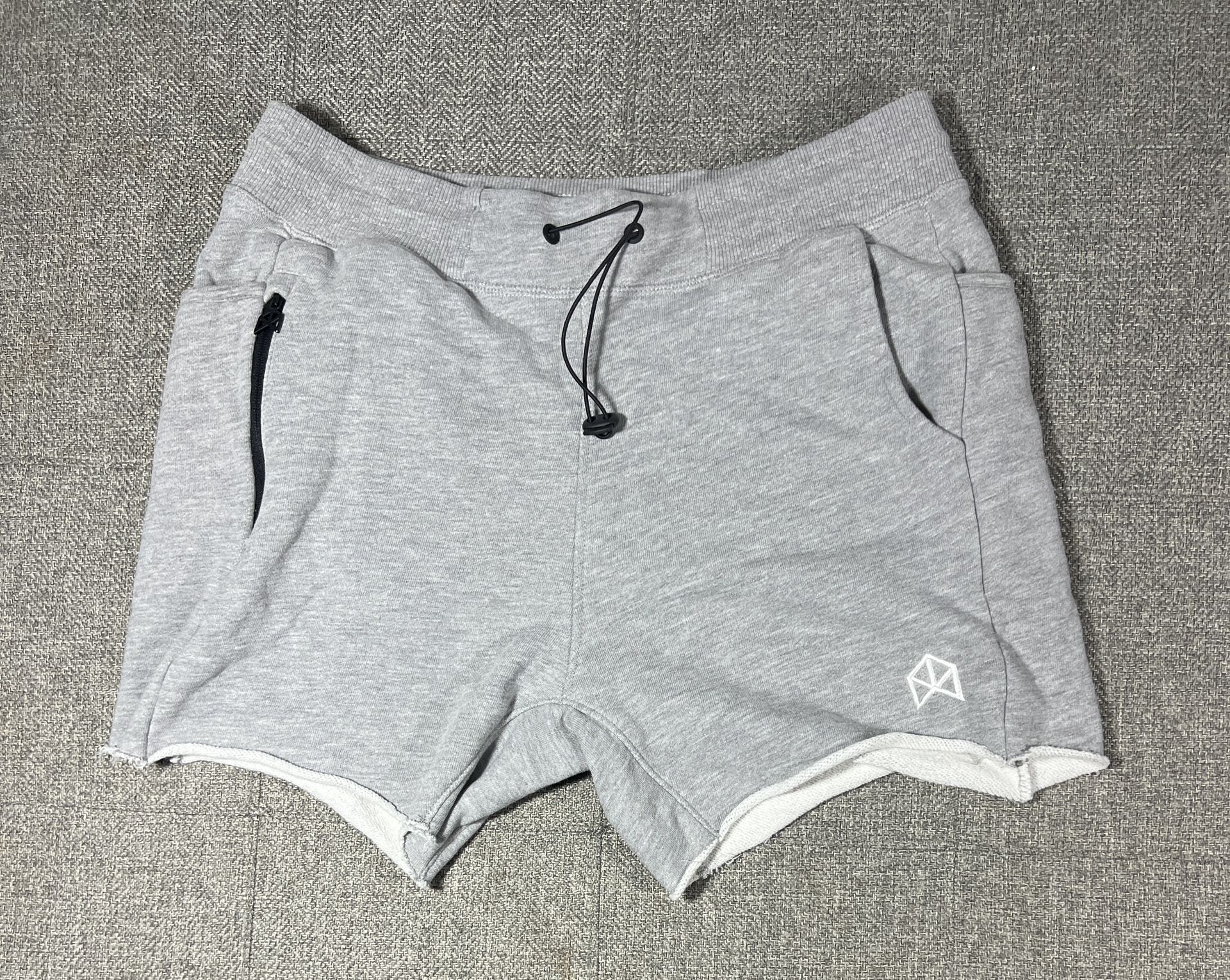 Raw Gear Men’s Fleece Gym Shorts – Size L Gray