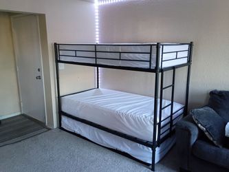 Twin Bunk Bed, Mattresses included.