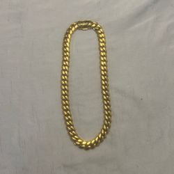 GLD Yellow Gold Chain Cuban Choker 