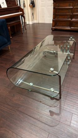 Glass coffee table