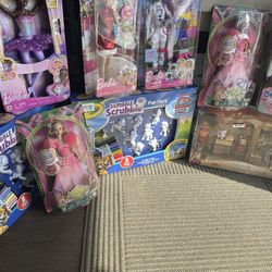 Lot Of 9 Barbies Paw Patrol ect. 