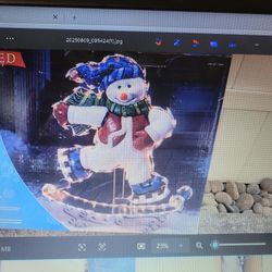 Skating Snownam Holiday Yard Decor