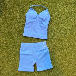 Dfyne blue shorts set woman’s
