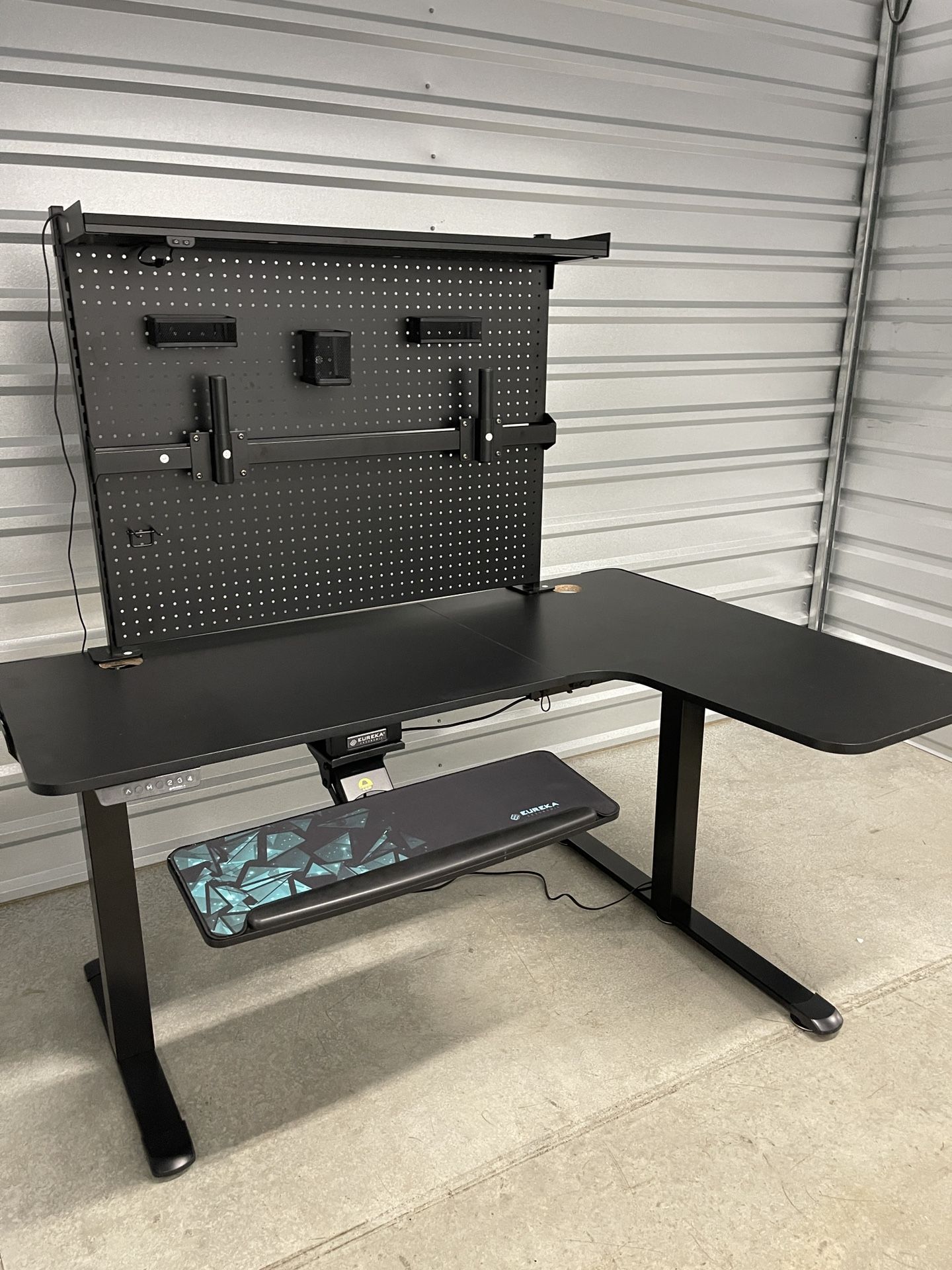 EUREKA ERGONOMIC L Shaped Standing Desk, 61" Electric Adjustable Height Gaming Desk