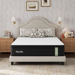 Novilla 12 Inch Queen Mattress, Cooling Queen Hybrid Mattress