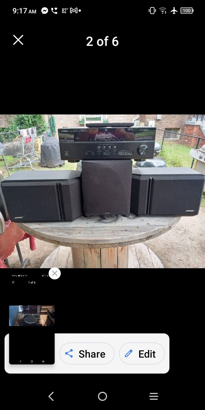 700W YAMAHA 7.1 AV RECEIVER/BOSE 201 IV SPEAKERS/300W SUB $600 FINAL PRICE 