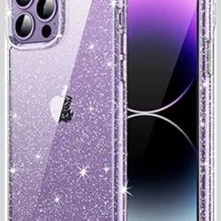 JETech Glitter Case for iPhone 14 Pro 6.1-Inch, Bling Cover for Women and Girls