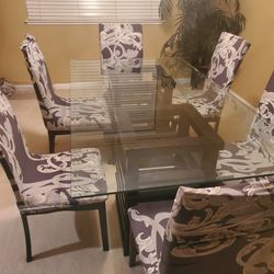 Glass Table And Chairs, Price Is Negotiable, Will Deliver