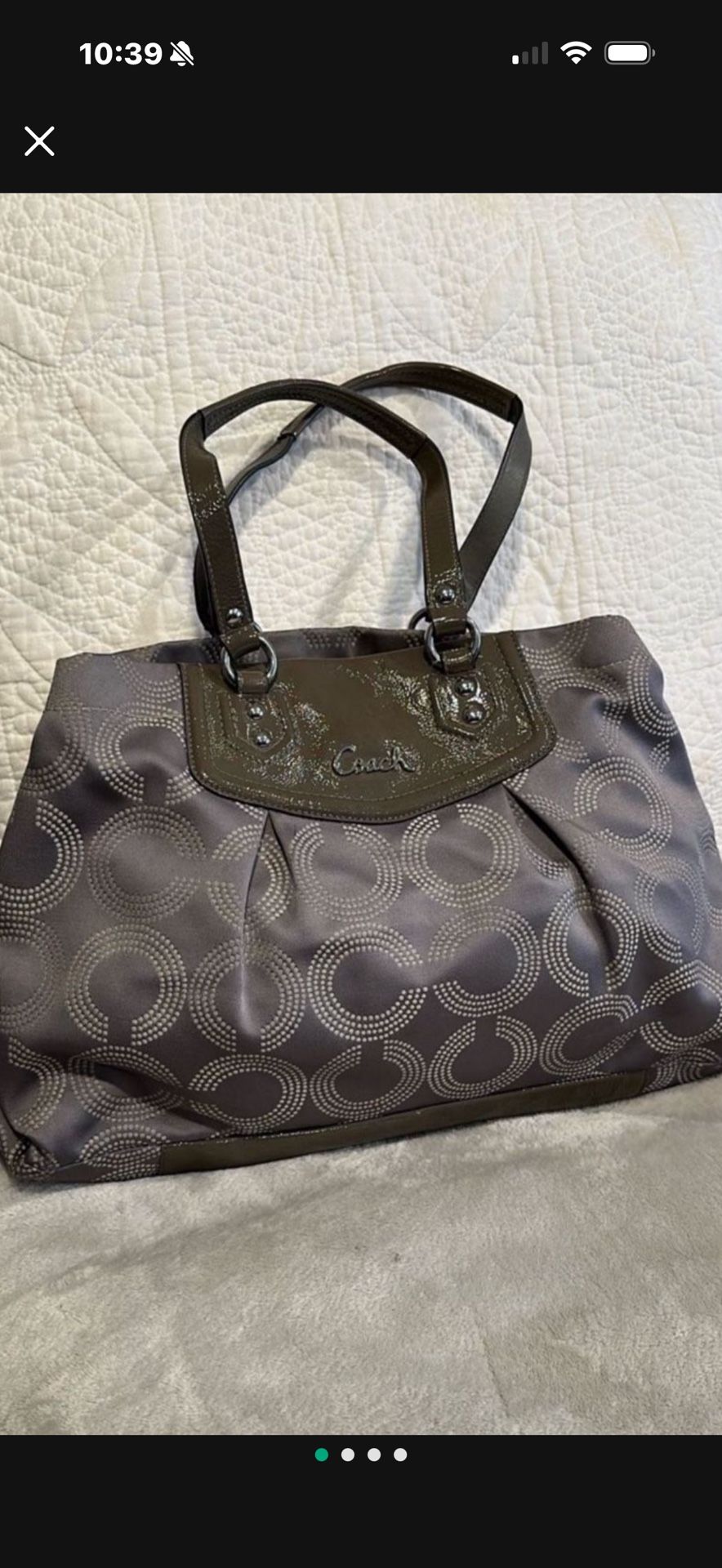 Coach Signature Fabric Patton Leather Tote